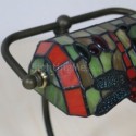 Stained Glass Table Lamp Green Dragonfly Decoration Desk Lamp