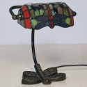 Stained Glass Table Lamp Green Dragonfly Decoration Desk Lamp