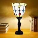 Vintage Table Lamp Stained Glass Bedside Lamp Desk Light