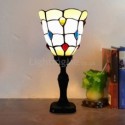 Vintage Table Lamp Stained Glass Bedside Lamp Desk Light