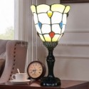 Vintage Table Lamp Stained Glass Bedside Lamp Desk Light