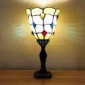 Vintage Table Lamp Stained Glass Bedside Lamp Desk Light