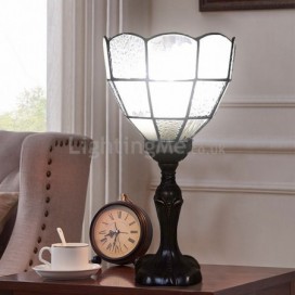 Table Lamp Vintage Stained Glass Beside Light