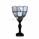 Table Lamp Vintage Stained Glass Beside Light