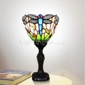 Table Lamp Dragonflys Vintage Stained Glass Desk Lamp