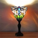 Table Lamp Dragonflys Vintage Stained Glass Desk Lamp