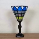 European Table Lamp Coloured Glass Beside Lamp