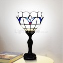 Vintage Bedside Lamp Decorative Stained Glass Desk Lamp