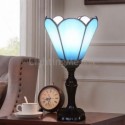 Stained Glass Desk Lamps Retro Glass Bedside Table Lights Blue