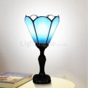 Stained Glass Desk Lamps Retro Glass Bedside Table Lights Blue