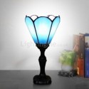 Stained Glass Desk Lamps Retro Glass Bedside Table Lights Blue