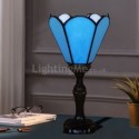 Stained Glass Desk Lamps Retro Glass Bedside Table Lights Blue