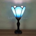 Stained Glass Desk Lamps Retro Glass Bedside Table Lights Blue