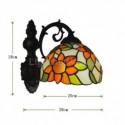 Sunflower Wall Sconce Style Stained Glass Wall Light Staircase