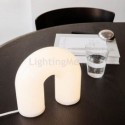 Table Lamp French Cream Style U-shaped Bedside Lamp