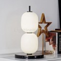 Glass Table Lamp Modern Simple Lantern Desk Lamp With 2 Lights