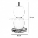 Glass Table Lamp Modern Simple Lantern Desk Lamp With 2 Lights