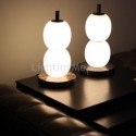 Glass Table Lamp Modern Simple Lantern Desk Lamp With 2 Lights