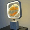 Bedside Table Lamp 3D Quicksand Art Sand Scene Glass Night Light