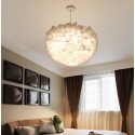 White Feather Pendant Light Kids Room