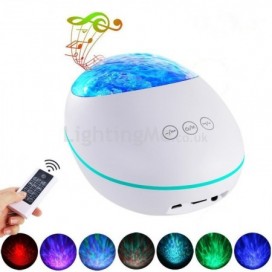 Night Light Lucky Stone Colorful Ocean Bluetooth Music Speaker Projection Light