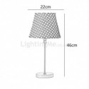 Modern Table Lamp Plaid Fabric Lampshade Table Light