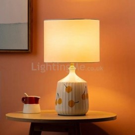 Fabric Table Lamp Modern Simple Ceramic Table Light