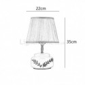 Fabric Table Lamp American Pleated Table Light
