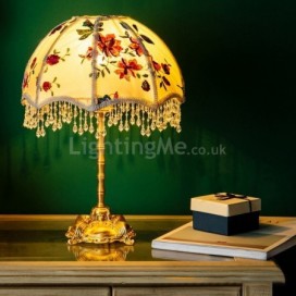 European Fabric Table Lamp Printed Embroidery Table Light