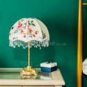 European Fabric Table Lamp Printed Embroidery Table Light