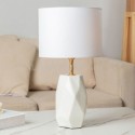 American Fabric Table Lamp Faceted Ceramic Table Light