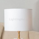 American Fabric Table Lamp Faceted Ceramic Table Light