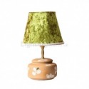 Chinese Fabric Table Lamp Clay Jar Ceramic Table Light