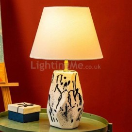 Table Lamp American Faceted Ceramic Table Light