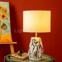 Table Lamp American Faceted Ceramic Table Light