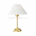 Fabric Table Lamp American Style Pleated Desk Light