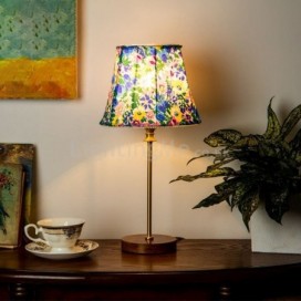 American Fabric Table Lamp Flower Sea Table Light