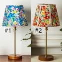 American Fabric Table Lamp Flower Sea Table Light