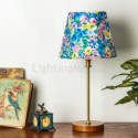American Fabric Table Lamp Flower Sea Table Light