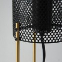 Black Table Lamp Retro Bedside Lamp Wrought Iron Paint Grid Lampshade Desk Light