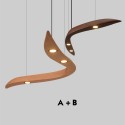 3 Light Modern/ Contemporary Wood Pendant Light