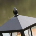 Chinese Outdoor Light Waterproof Black Square Mesh Frame Post Table lamp