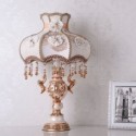 European Table Lamp Bedside Light Creative Modern Fabric Resin Desk Lamp