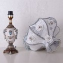 European Table Lamp Bedside Light Fabric Resin Desk Lamp