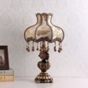 European Table Lamp Bedside Light Creative Fabric Resin Desk Lamp