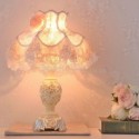 European Resin Table Lamp Romantic Bedside Table Light