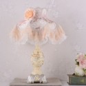 European Resin Table Lamp Romantic Bedside Table Light