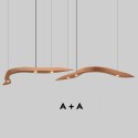 3 Light Modern/ Contemporary Wood Pendant Light