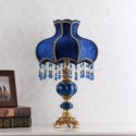 European Retro Desk Lamp Creative Blue Table Lamp
