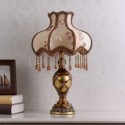 European Resin Table Lamp Creative Warm Bedside Carved Desk Lamp